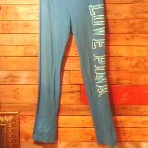 Love Pink embroidered blue/white sweatpants